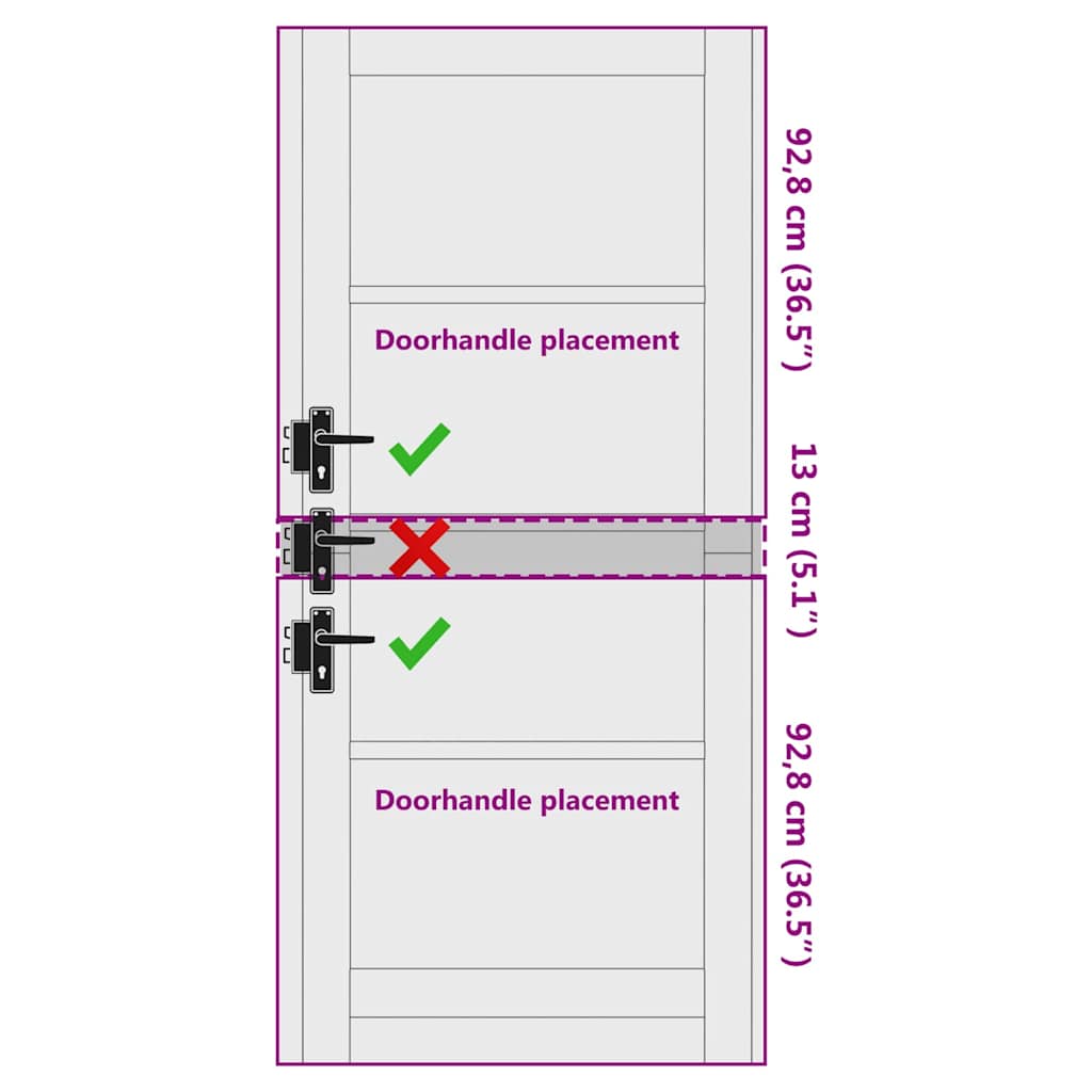 Interior Door with Glass ORKDAL Brown 33.9 x 78.1 in