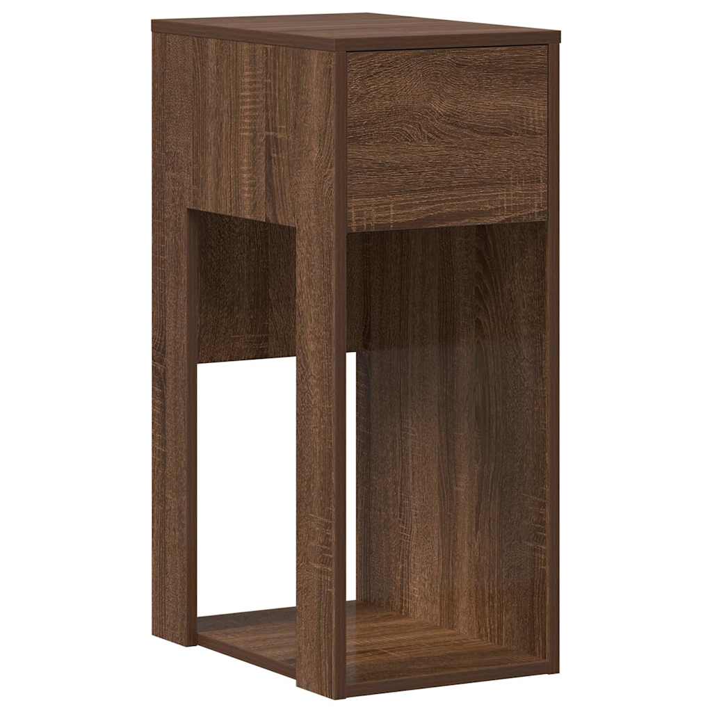 Computer Tower Stand Brown Oak Engineered Wood Computer Tower Stand