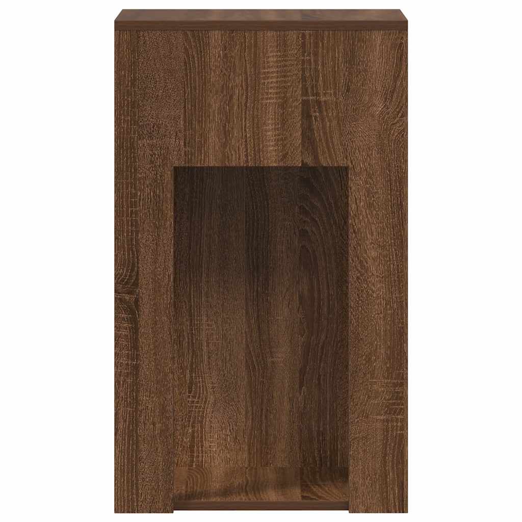 Computer Tower Stand Brown Oak Engineered Wood Computer Tower Stand