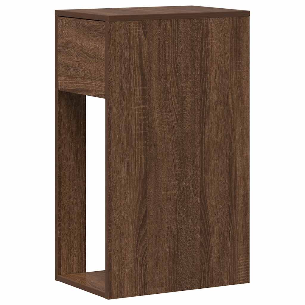 Computer Tower Stand Brown Oak Engineered Wood Computer Tower Stand