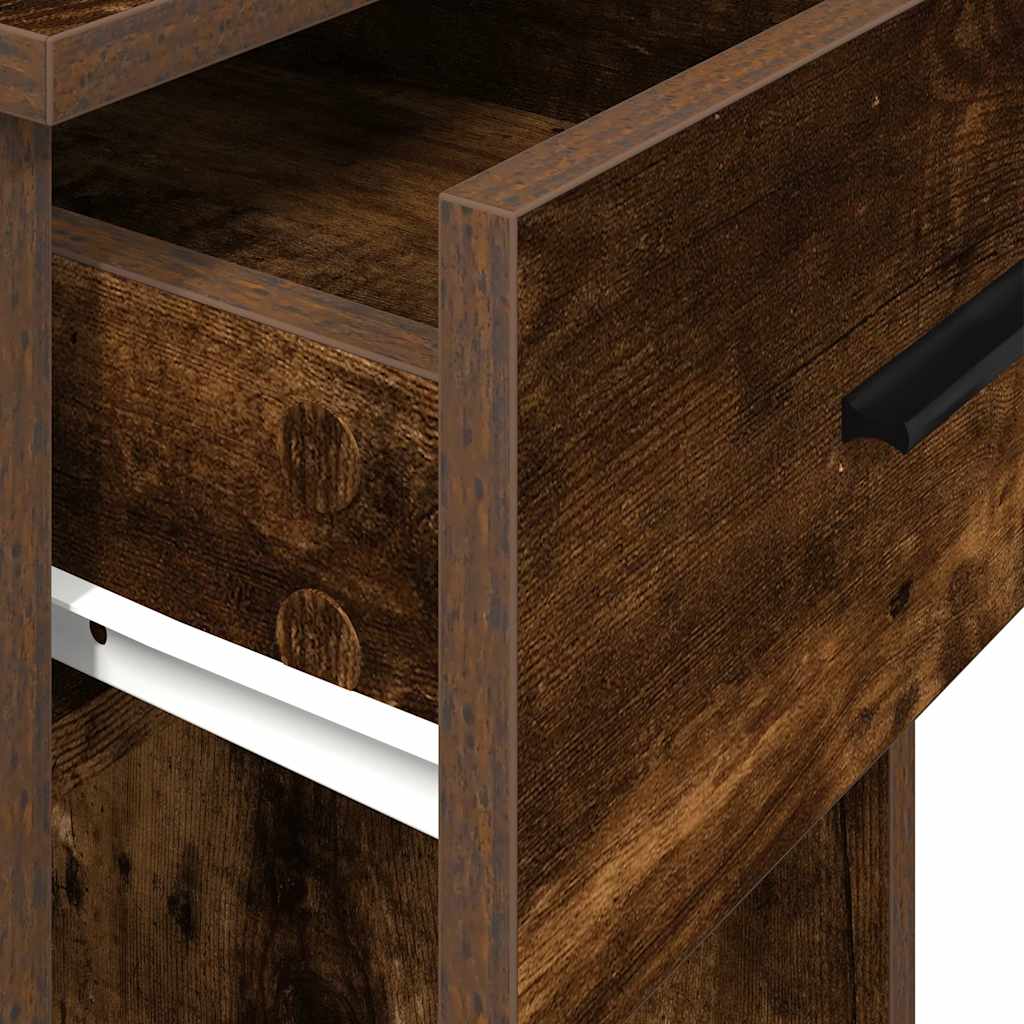 Computer Tower Stand Smoked Oak Engineered Wood Medium