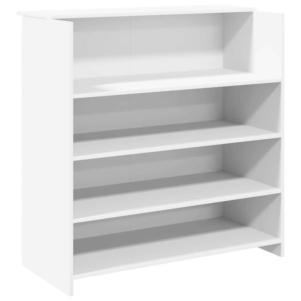 White Reception Desk Engineered Wood Medium Reception Desk