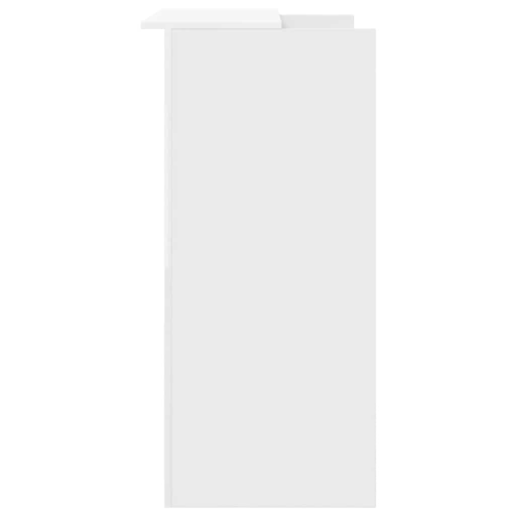 White Reception Desk Engineered Wood Medium Reception Desk
