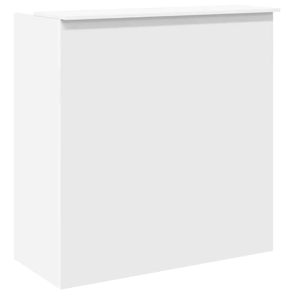 White Reception Desk Engineered Wood Medium Reception Desk