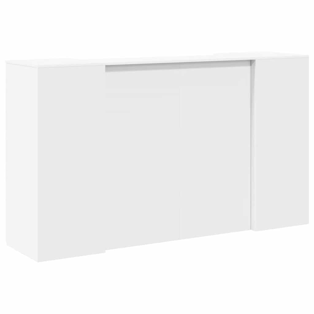 Reception Desk White Engineered wood Large Reception Desk