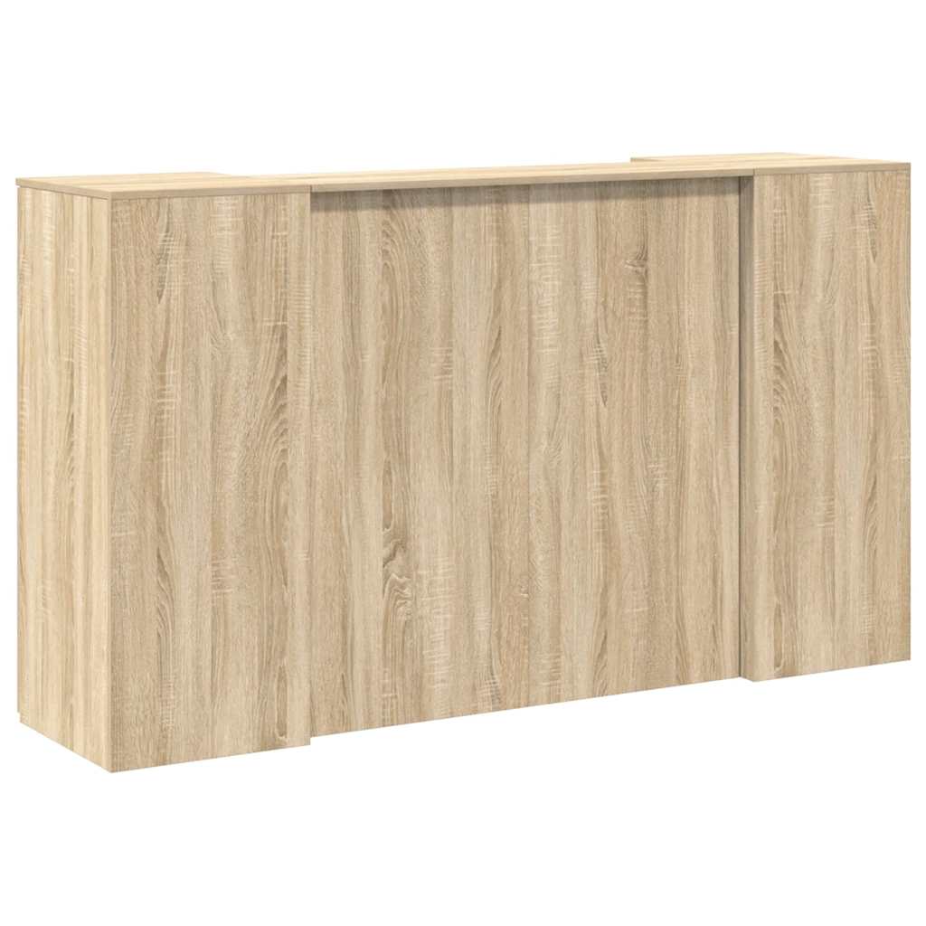 Reception Desk Sonoma Oak Engineered wood Large Reception Desk