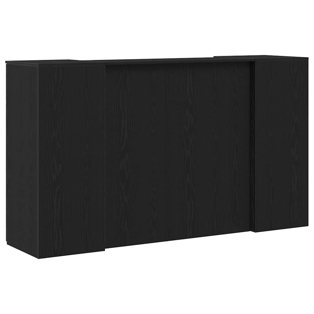 Reception Desk Black Oak 70.9x19.7x40.7" Engineered Wood