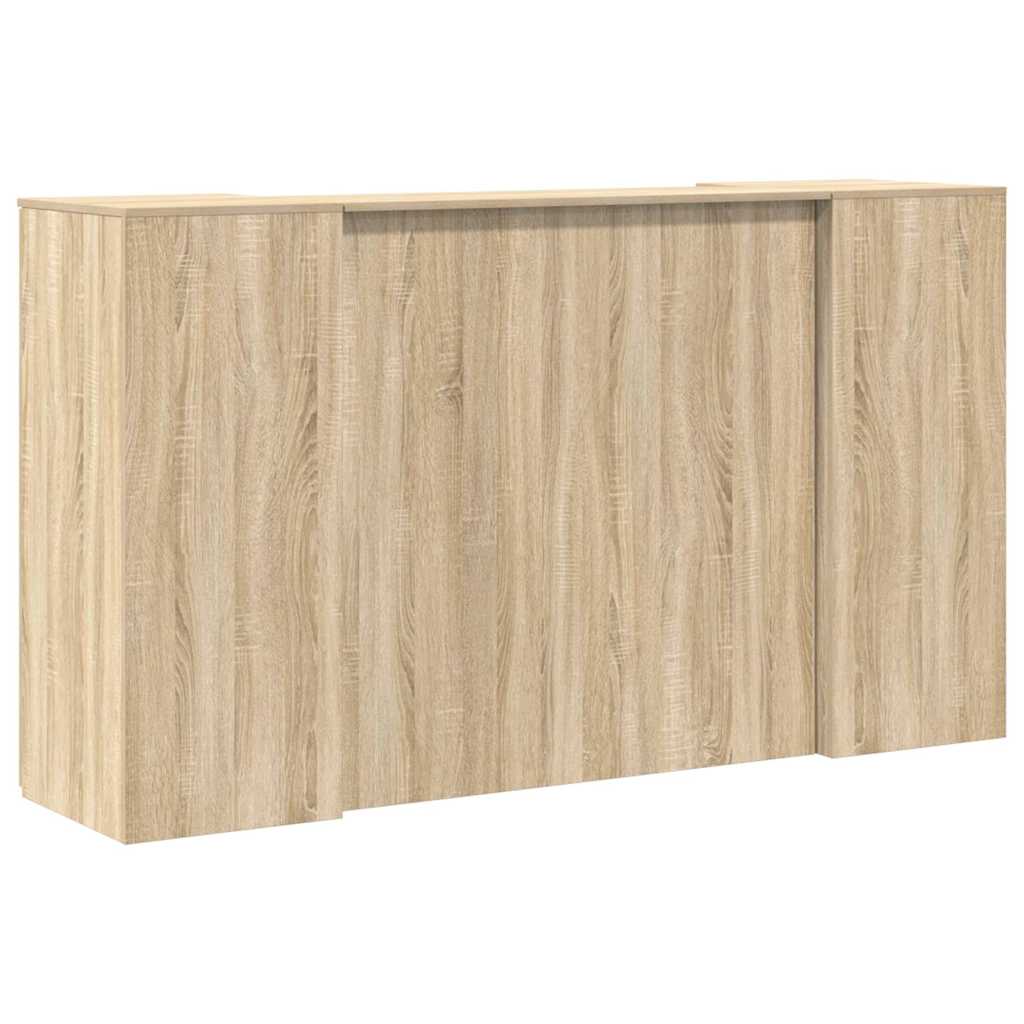 Reception Desk Sonoma Oak Engineered Wood Large Reception Desk