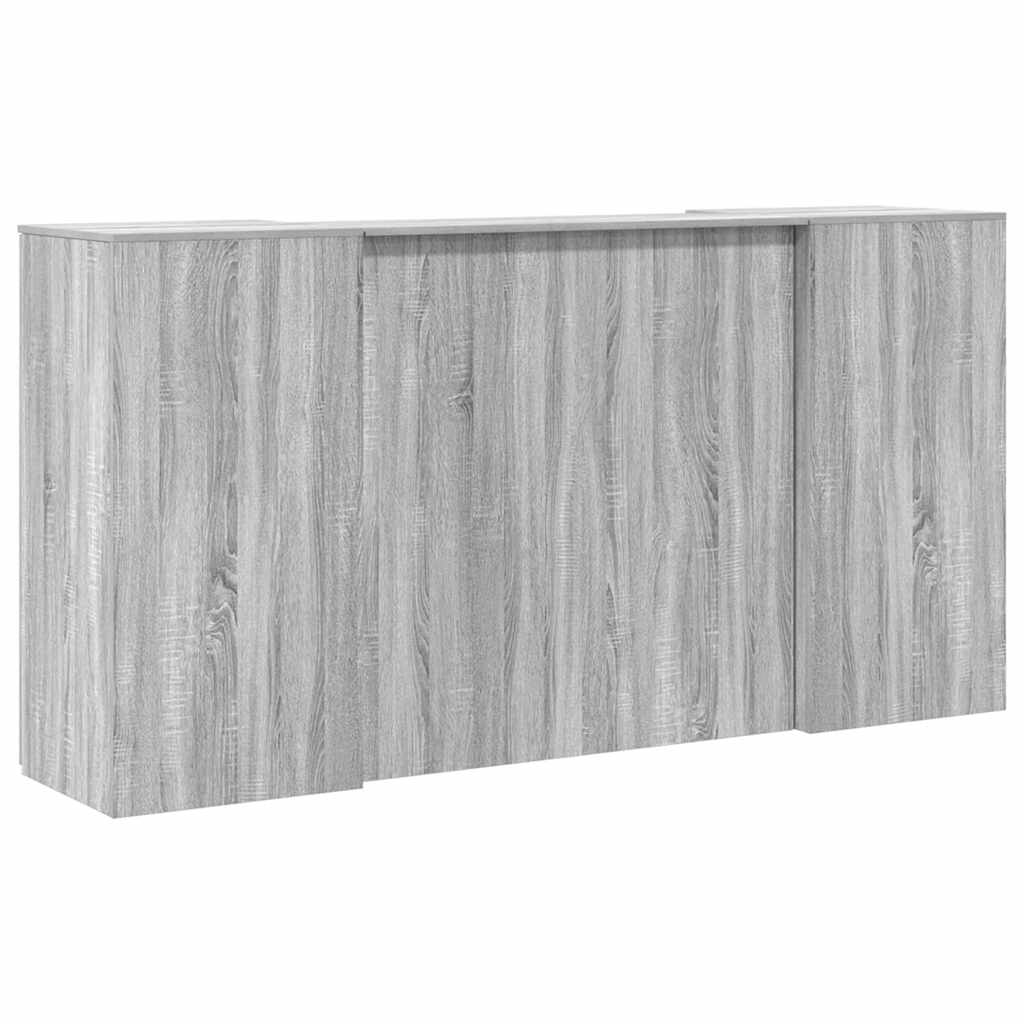 Reception Desk Gray Sonoma Engineered Wood 78.7 x 19.7 x 40.7 in