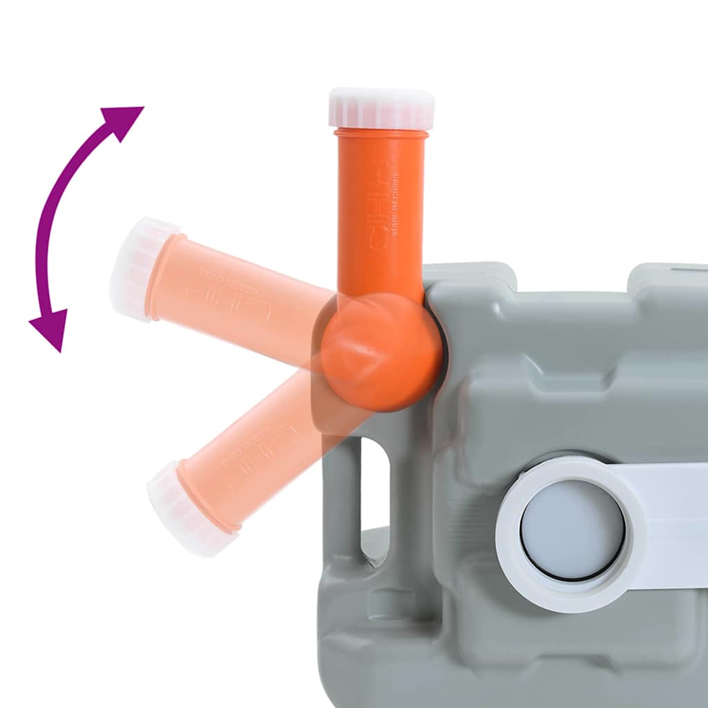 Camping Toilet Gray 41.5 x 36.5 x 42 cm Plastic