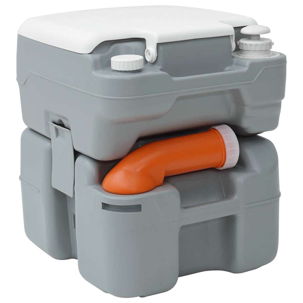 Camping Toilet Gray 41.5 x 36.5 x 42 cm Plastic