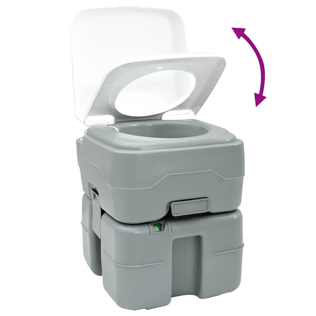 Camping Set 2 pcs Gray 50.5 x 33 x 103 cm Plastic