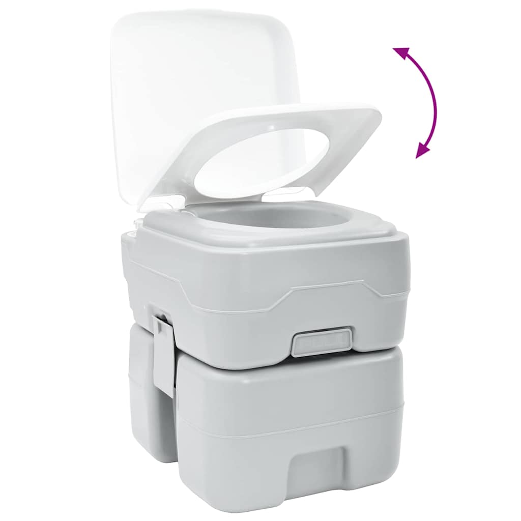 Camping Toilet Gray 41.5 x 36.5 x 42 cm