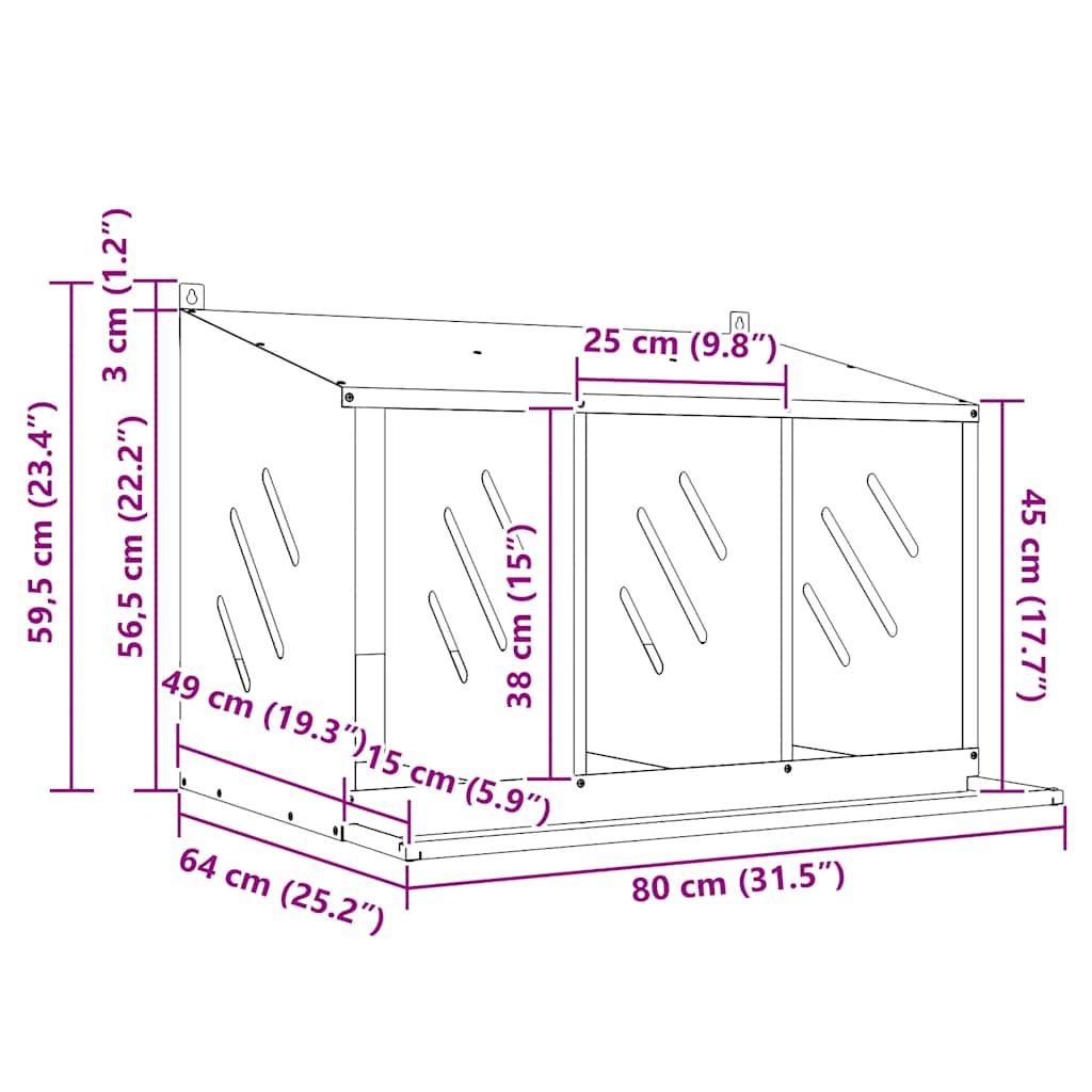 Chicken Nesting Box Galvanized silver