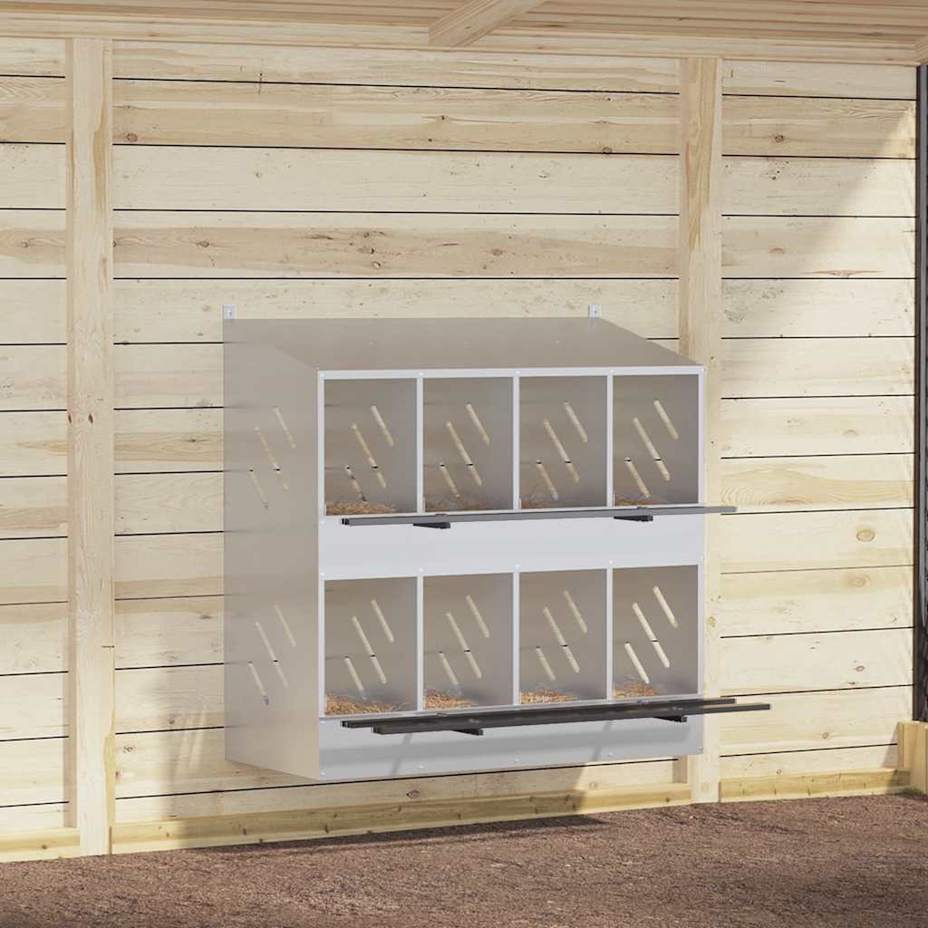 Chicken Nesting Box Galvanized silver
