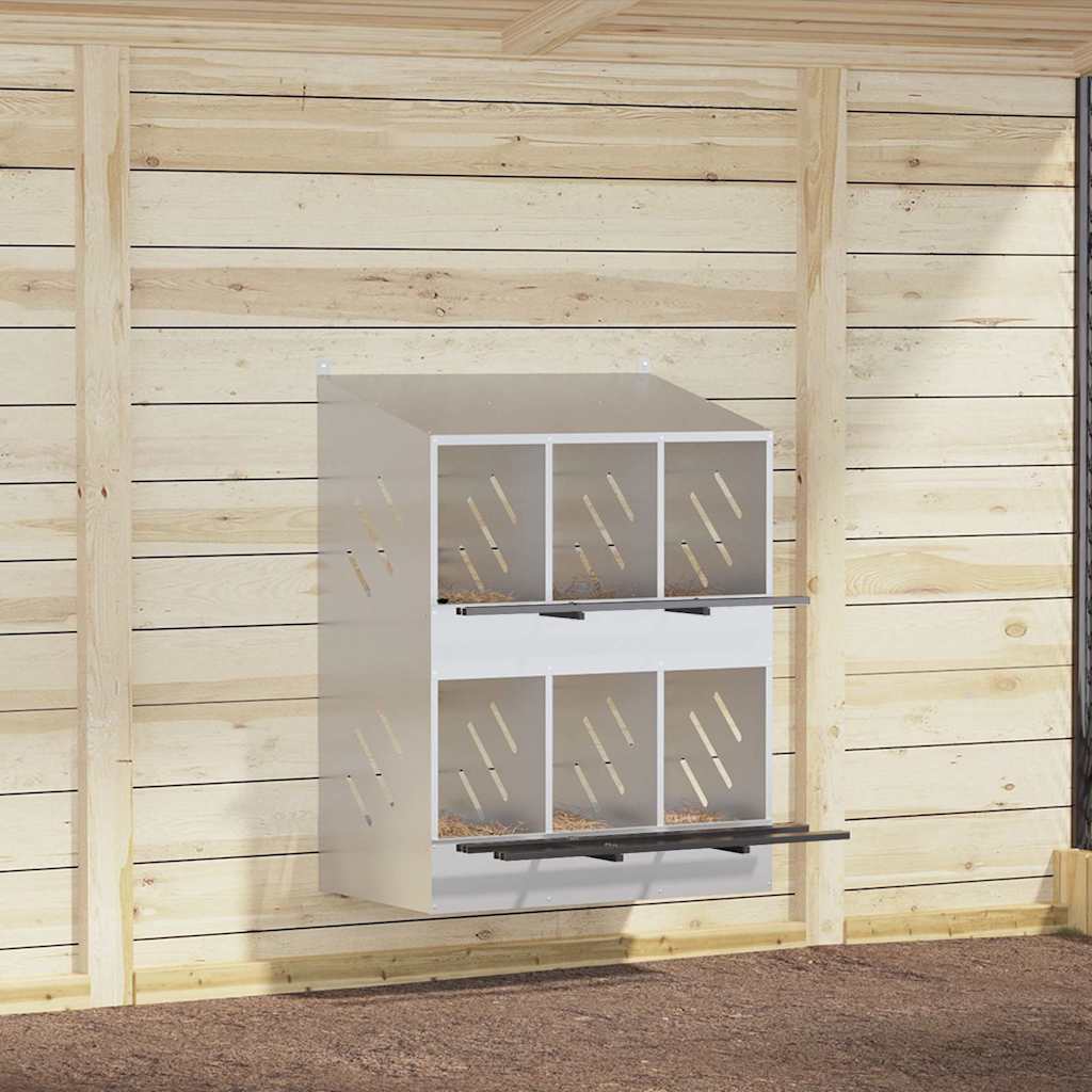 Chicken Nesting Box Galvanized silver