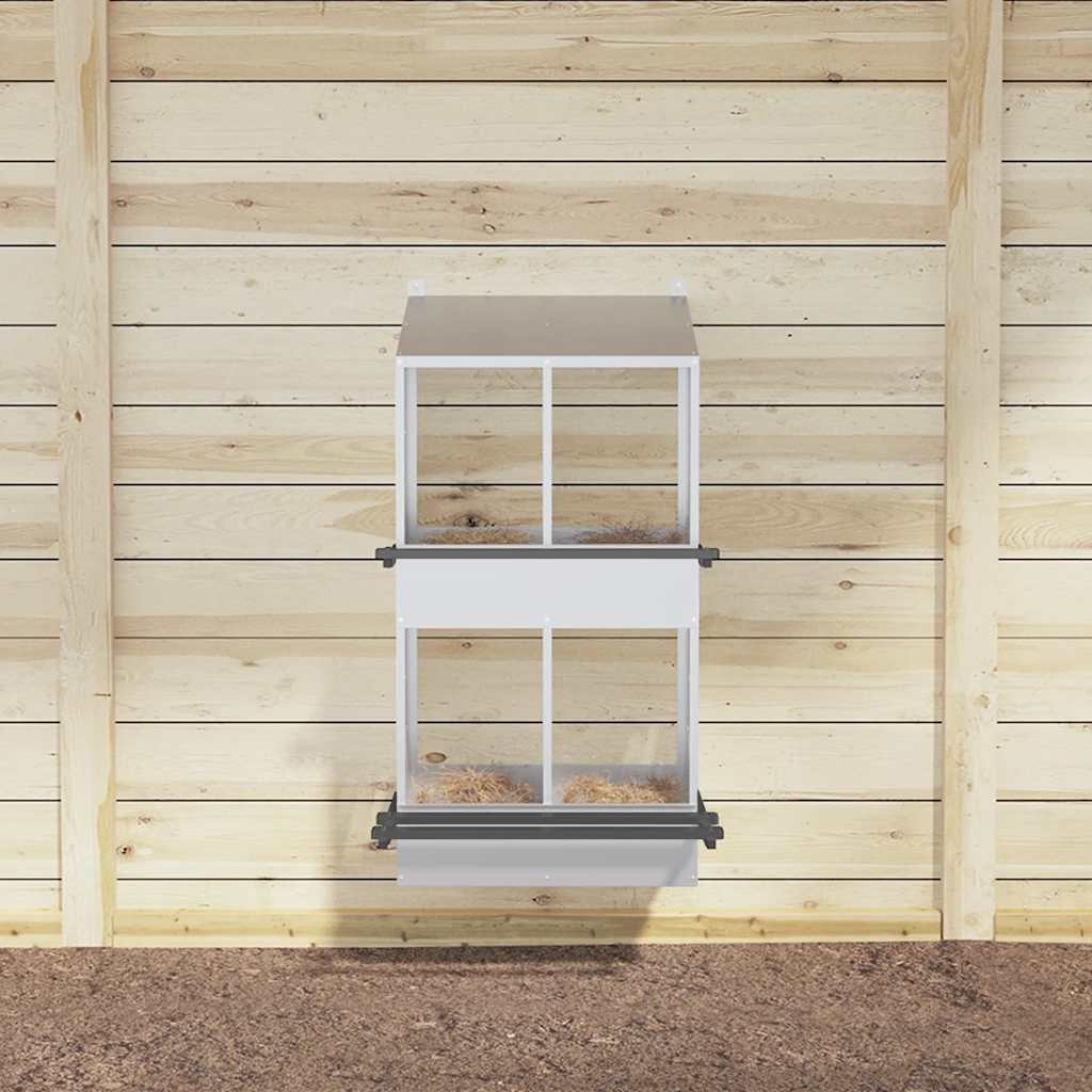 Chicken Nesting Box Galvanized Silver