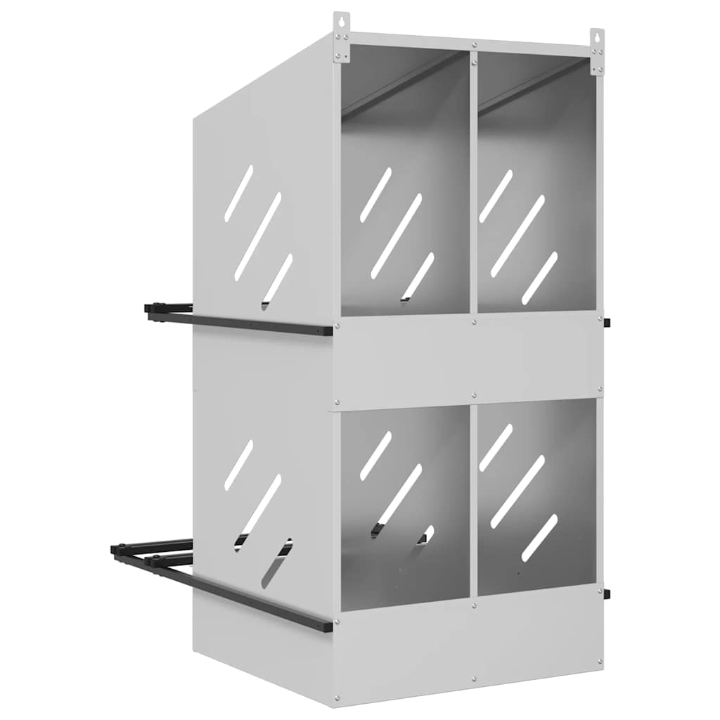 Chicken Nesting Box Galvanized Silver