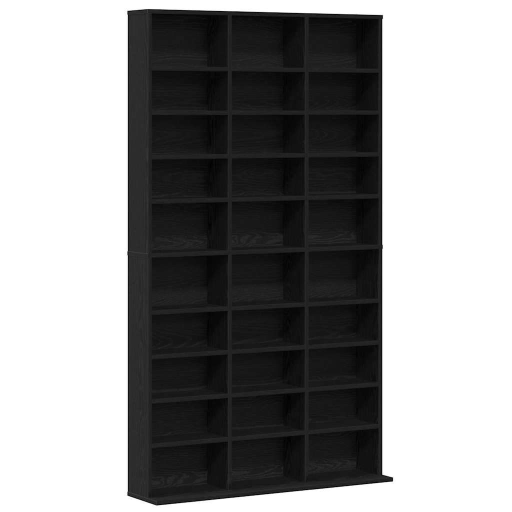 CD Cabinet Black oak 101 x 23 x 177.5 cm Engineered wood