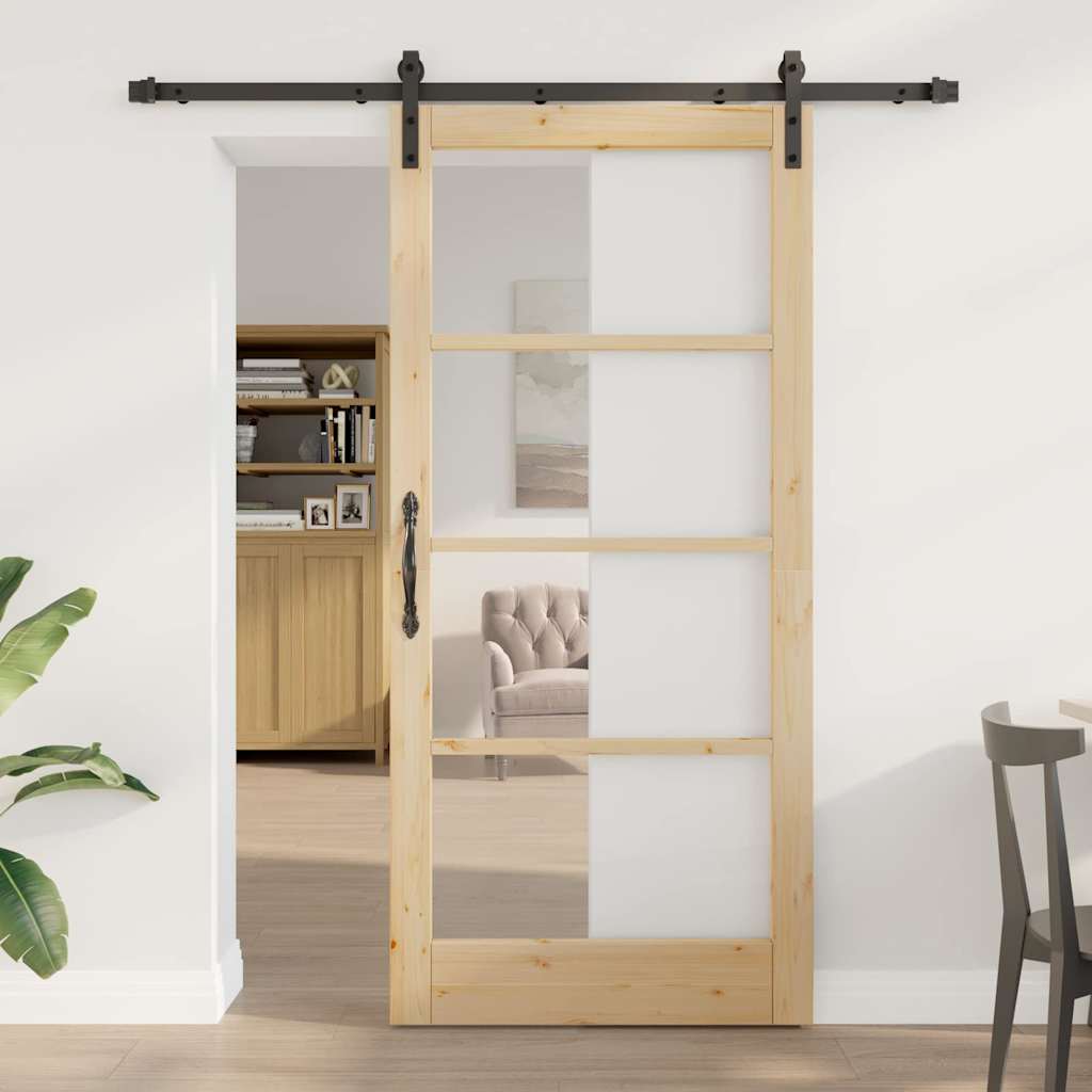 Sliding Door ORKDAL Brown 36.6 x 79.5 in Solid Pine wood