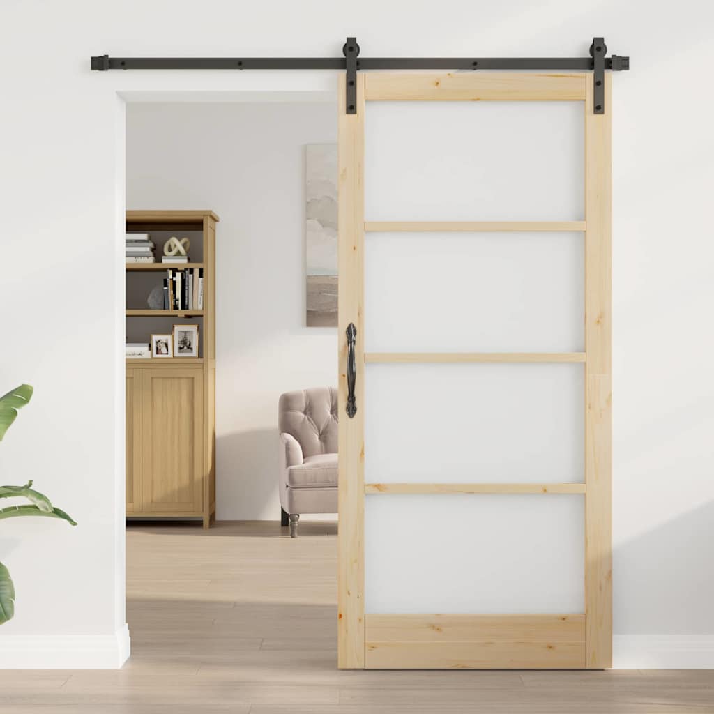 Sliding Door ORKDAL Brown 36.6 x 79.5 in Solid Pine wood