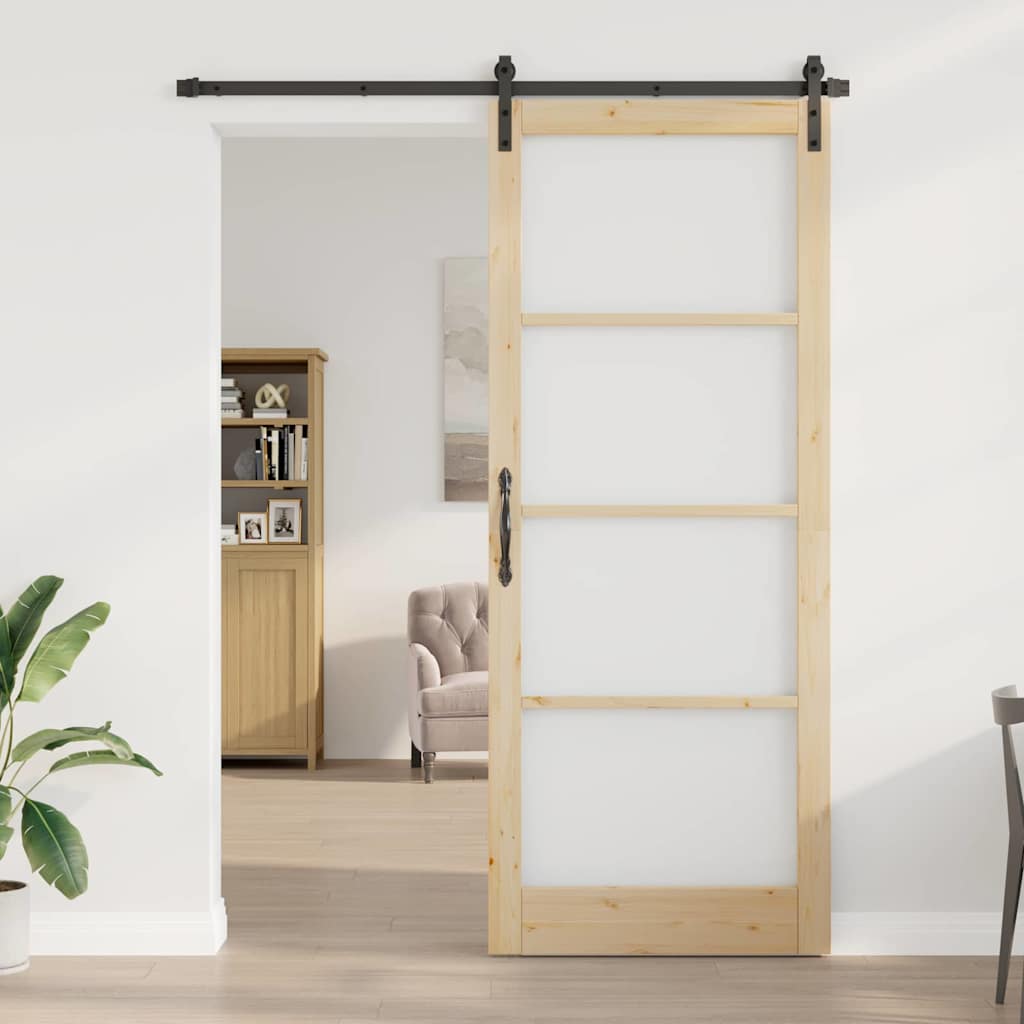 Sliding Door ORKDAL Brown 36.6 x 91.3 in Solid Pine wood