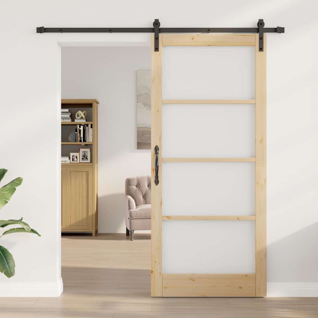 Sliding Door ORKDAL Brown 36.6 x 83.1 in Solid Pine wood