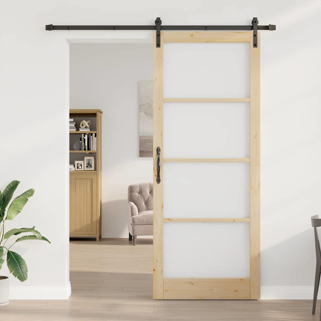 Sliding Door ORKDAL Brown 36.6 x 91.3 in Solid Pine wood