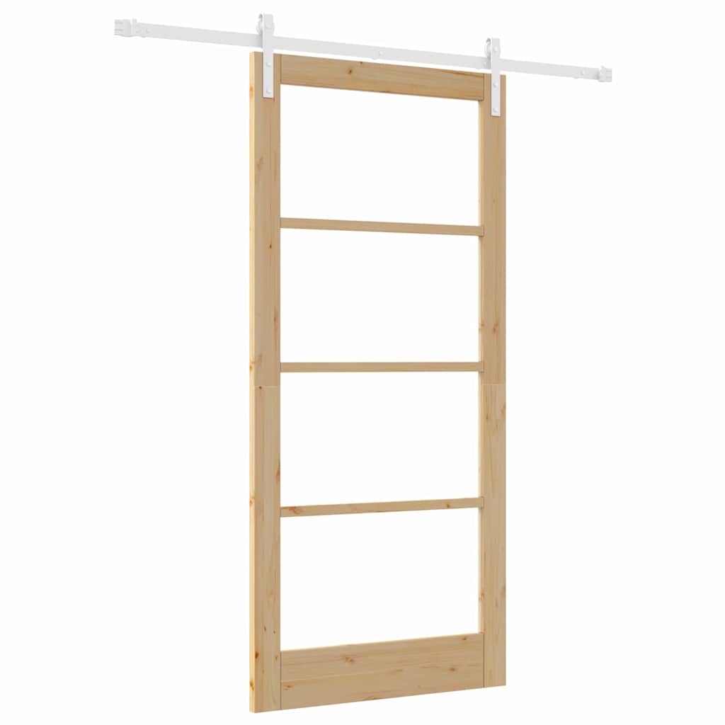 Sliding Door ORKDAL Brown 36.6 x 79.5 in Solid Pine wood