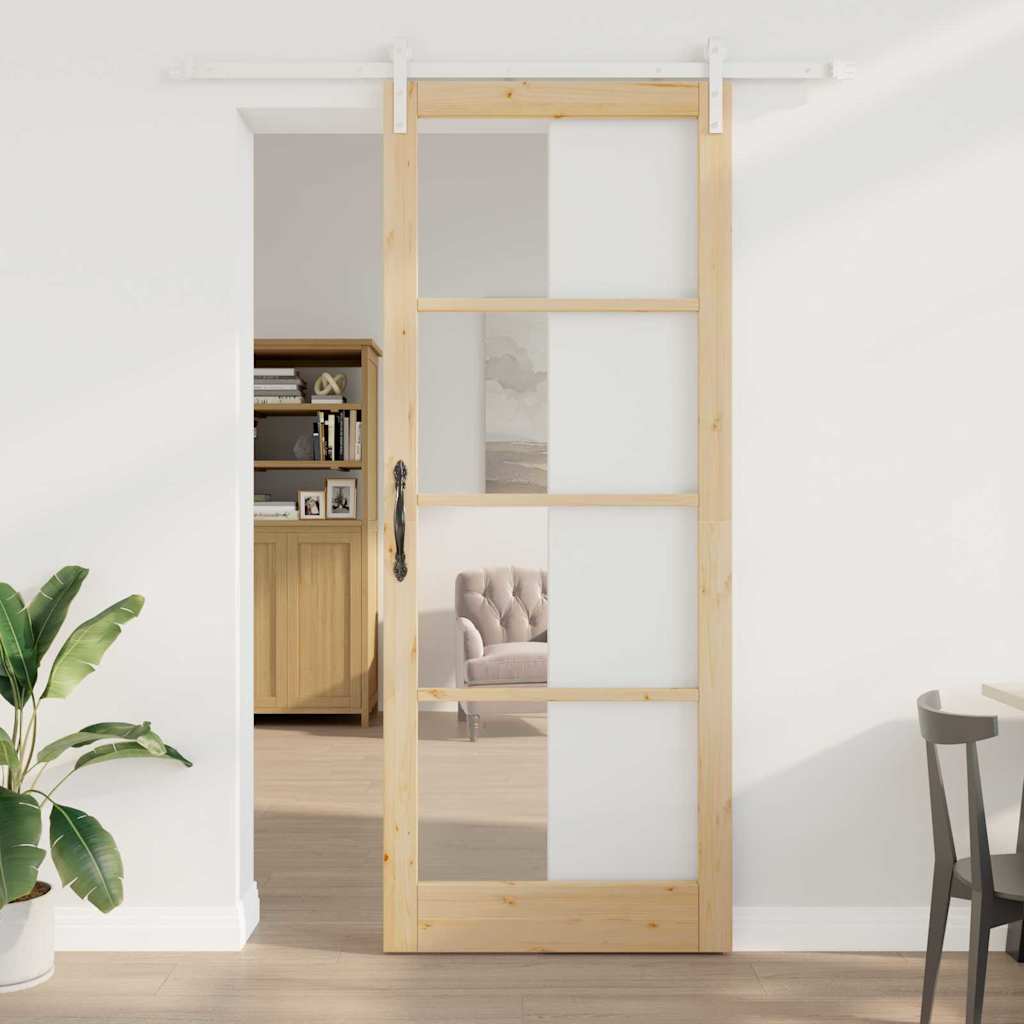 Sliding Door ORKDAL Brown 36.6 x 91.3 in Solid Pine wood