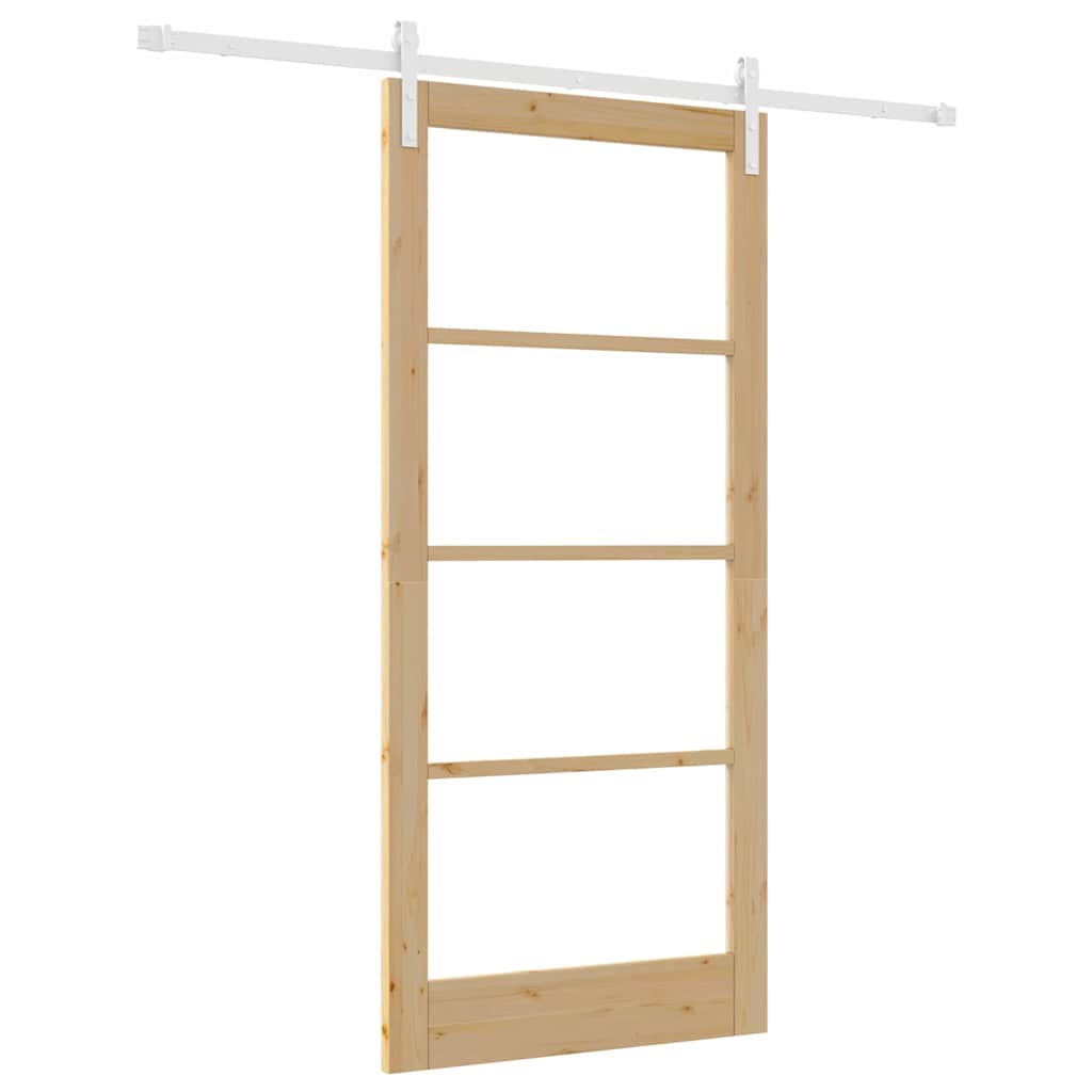 Sliding Door ORKDAL Brown 36.6 x 79.5 in Solid Pine wood