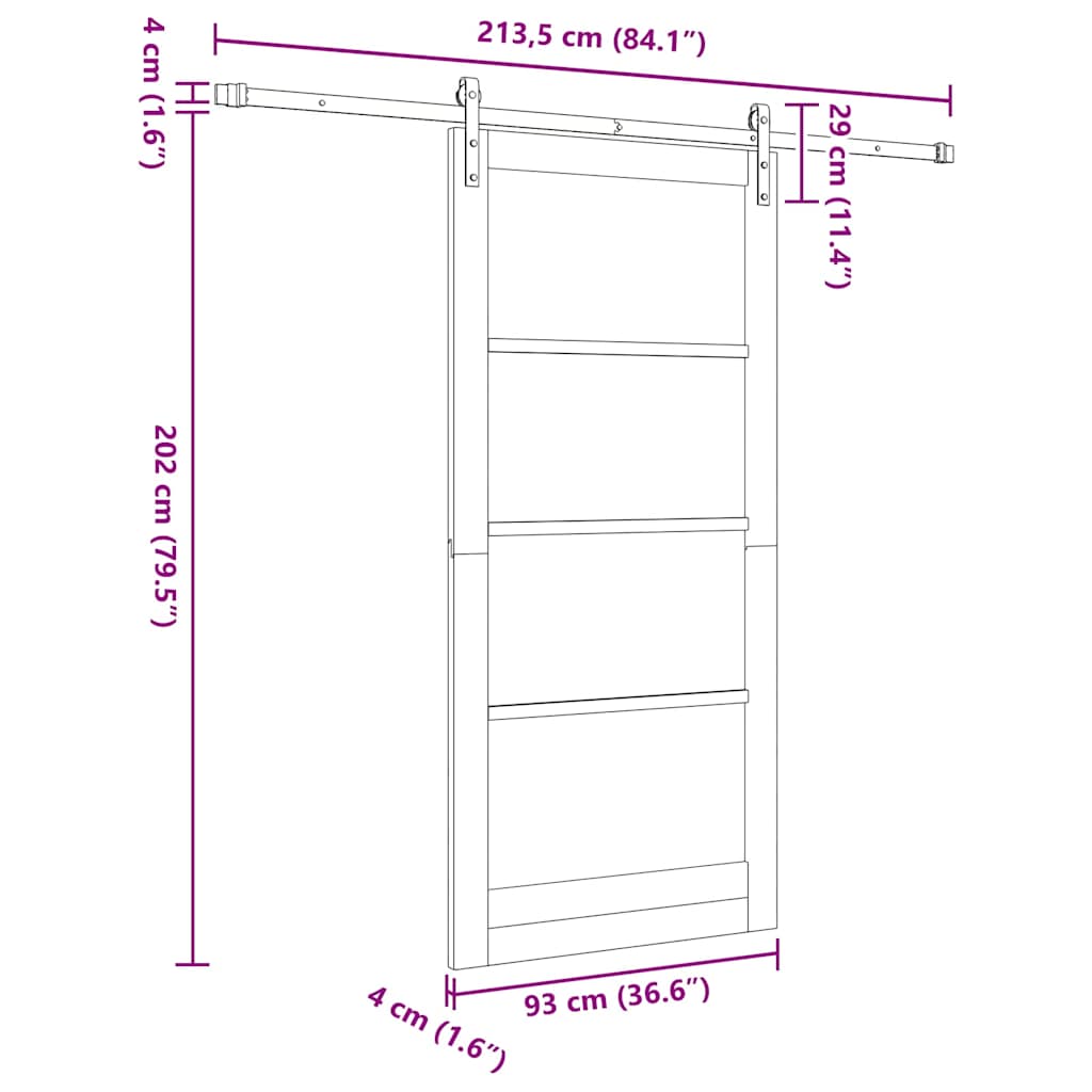 Sliding Door Other ORKDAL White 36.6 x 79.5 in