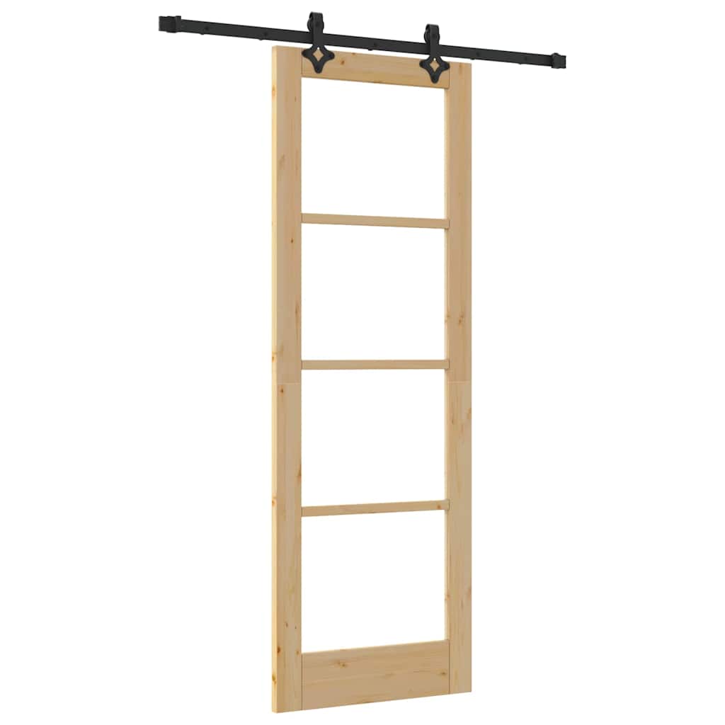 Sliding Door Other Manual Brown 28.9 x 83.1 in Wood and metal