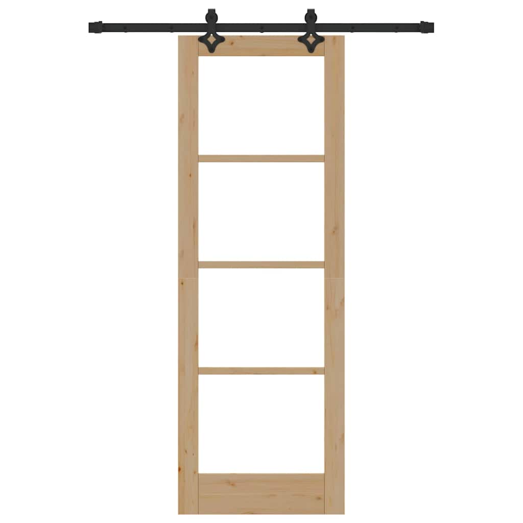 Sliding Door Other Manual Brown 28.9 x 83.1 in Wood and metal
