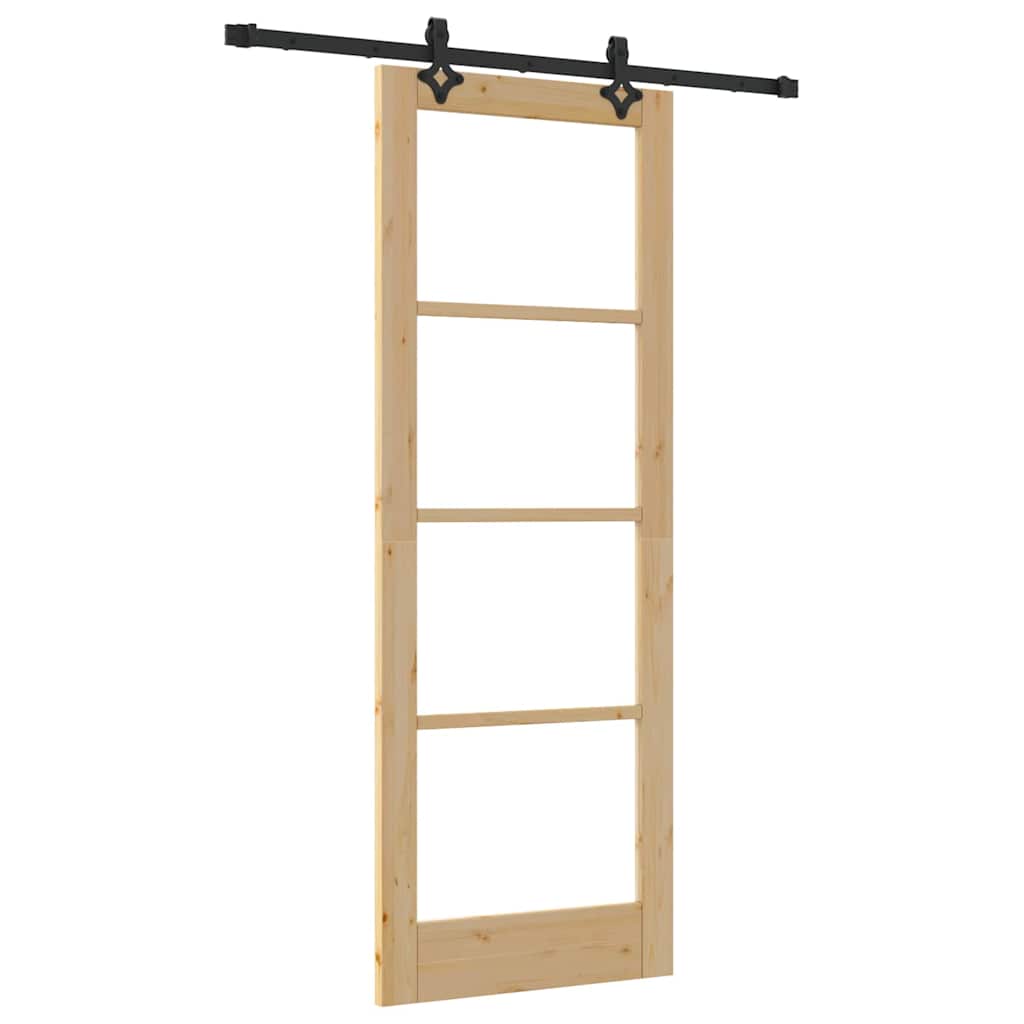 Sliding Door Other Manual Brown 30.7 x 83.1 in Wood and metal
