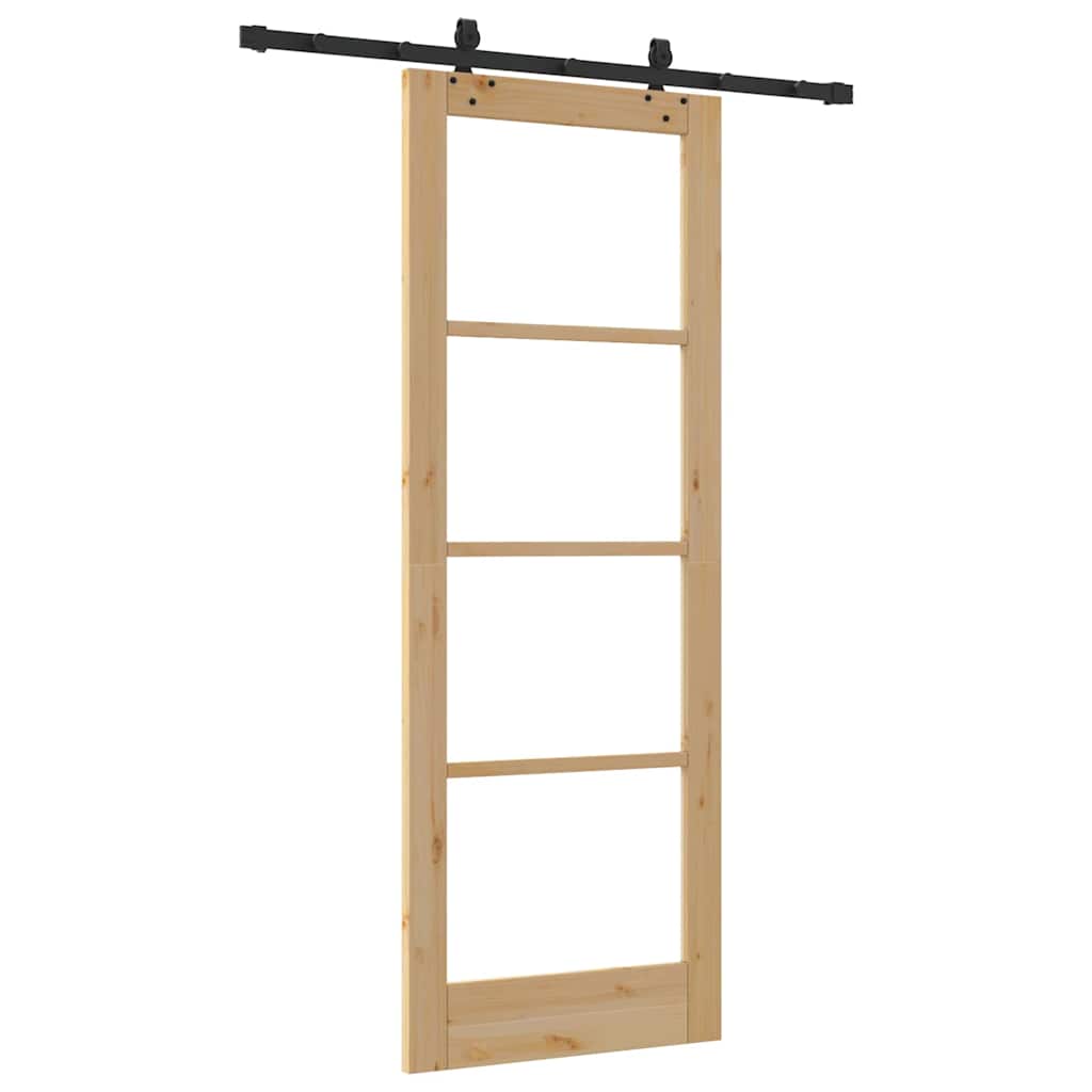 Sliding Door Other Manual Brown 30.7 x 83.1 in Wood and metal