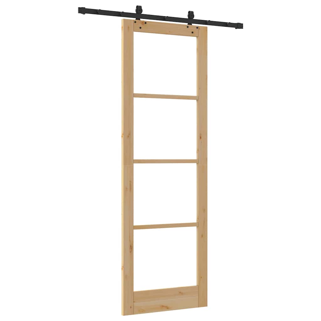 Sliding Door Other Manual Brown 30.7 x 91.3 in Wood and metal