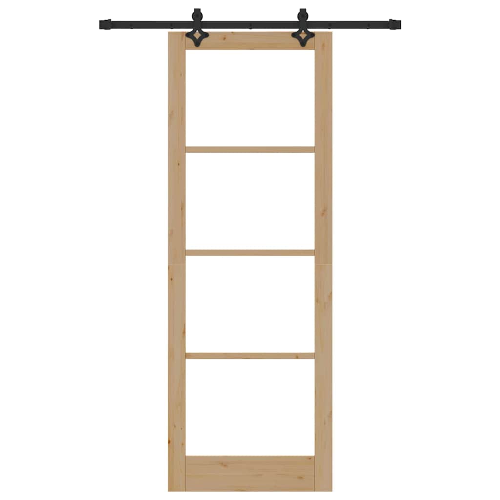 Sliding Door Other Manual Brown 32.7 x 91.4 in Wood and metal