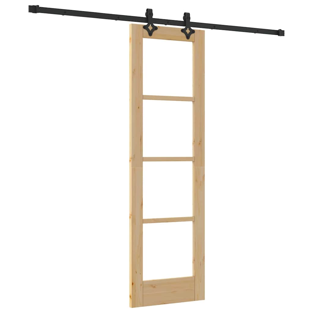 Sliding Door Other Manual Brown 24 x 78.2 in Wood and metal