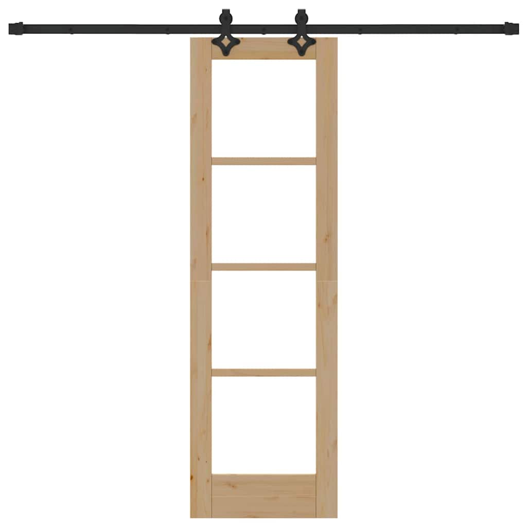 Sliding Door Other Manual Brown 24 x 78.2 in Wood and metal