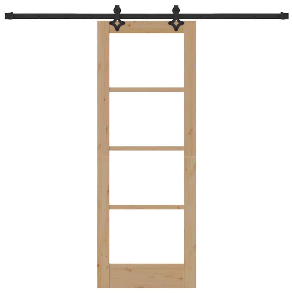 Sliding Door Other Manual Brown 29 x 78 in Wood and metal