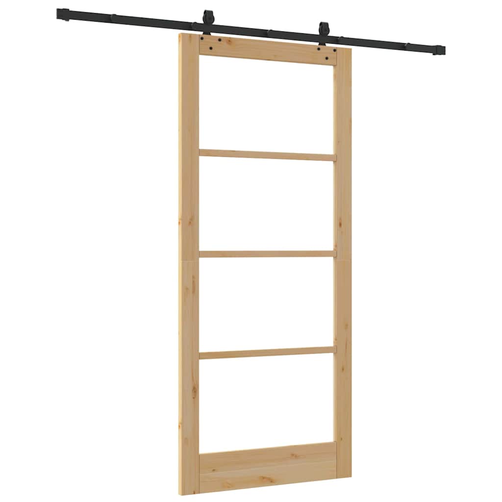 Sliding Door Other Manual Brown 36.6 x 83.1 in Wood and metal