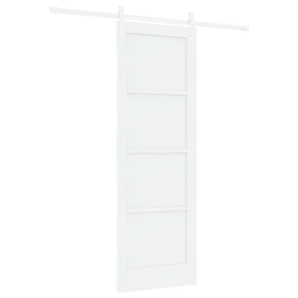Sliding Door White 28.9 x 83.1 in Solid pine wood and steel
