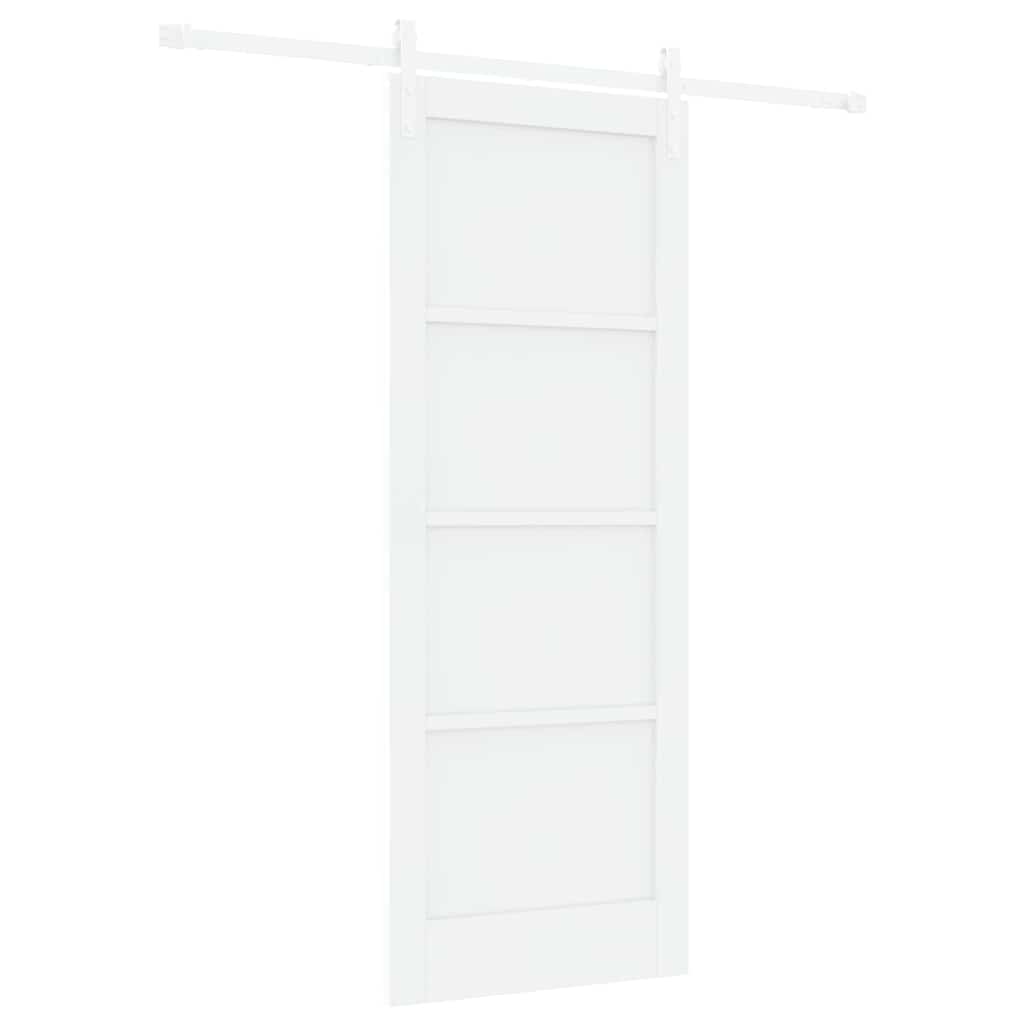 Sliding Door White 30.7 x 79.5 in Solid pine wood and steel
