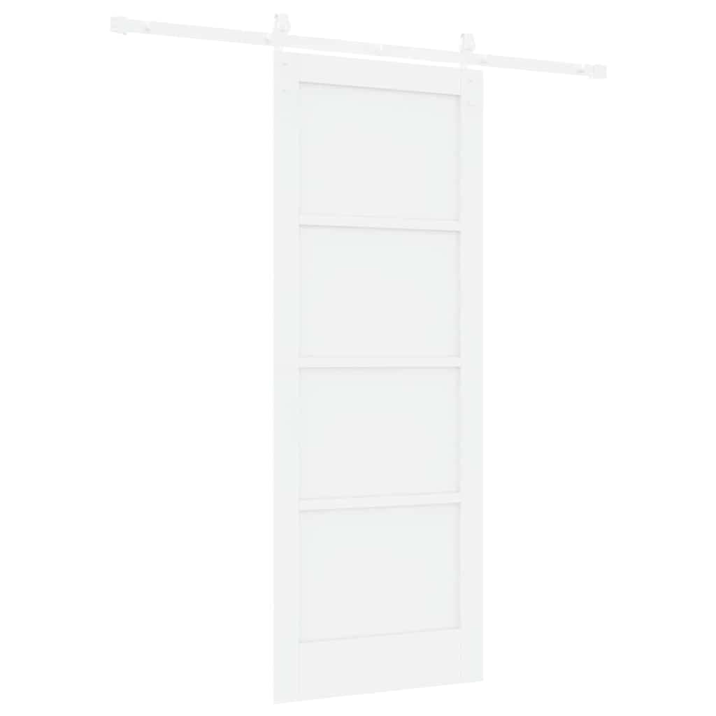 Sliding Door White 30.7 x 79.5 in Solid pine wood and steel