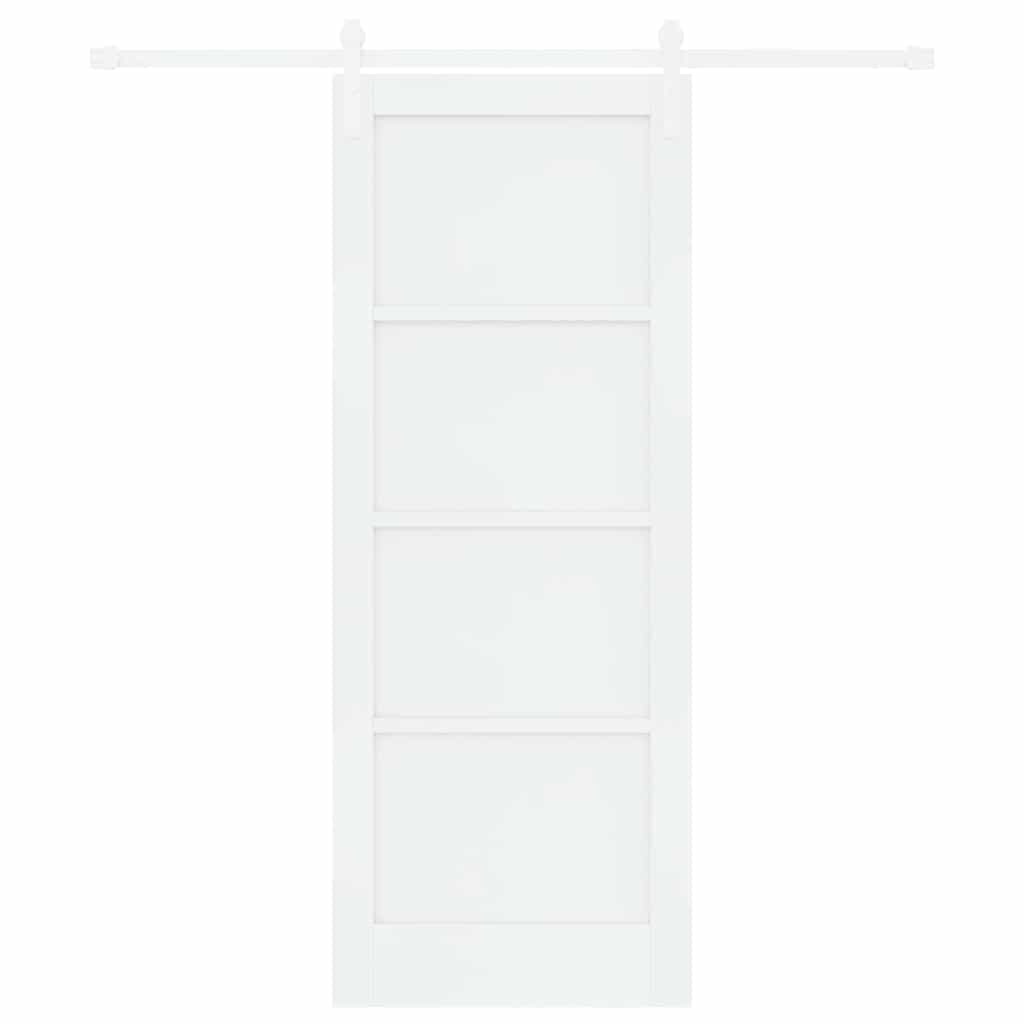 Sliding Door White 30.7 x 79.5 in Solid pine wood and steel