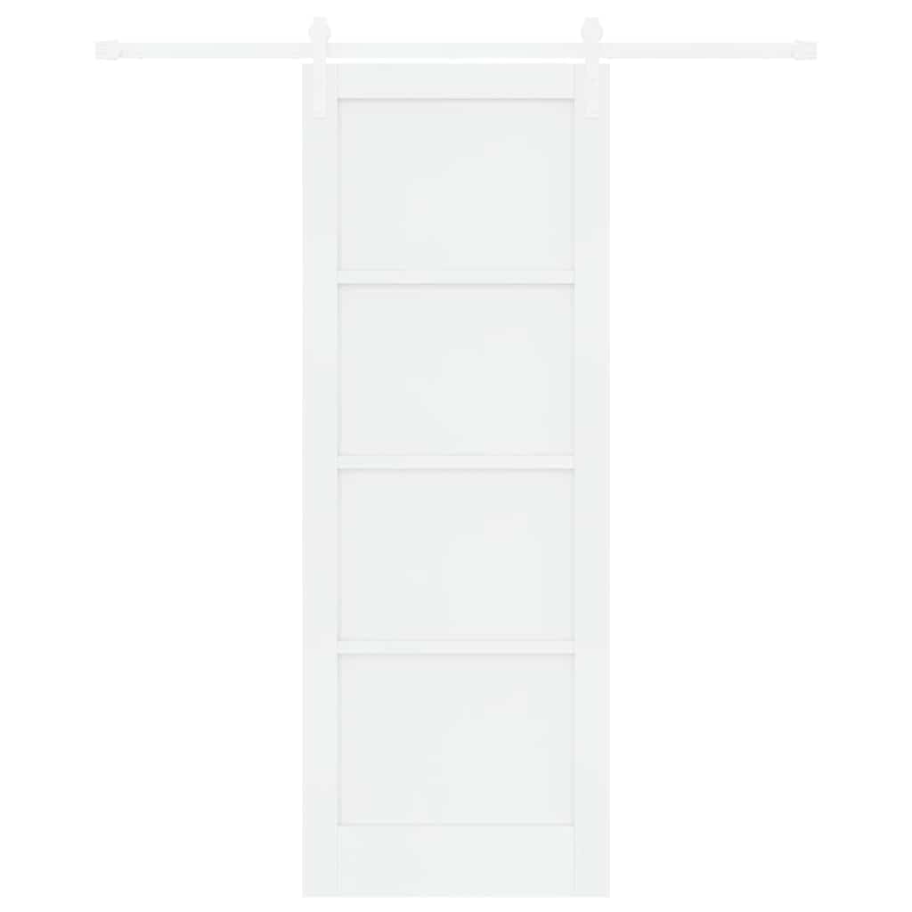 Sliding Door White 30.7 x 83.1 in Solid pine wood and steel