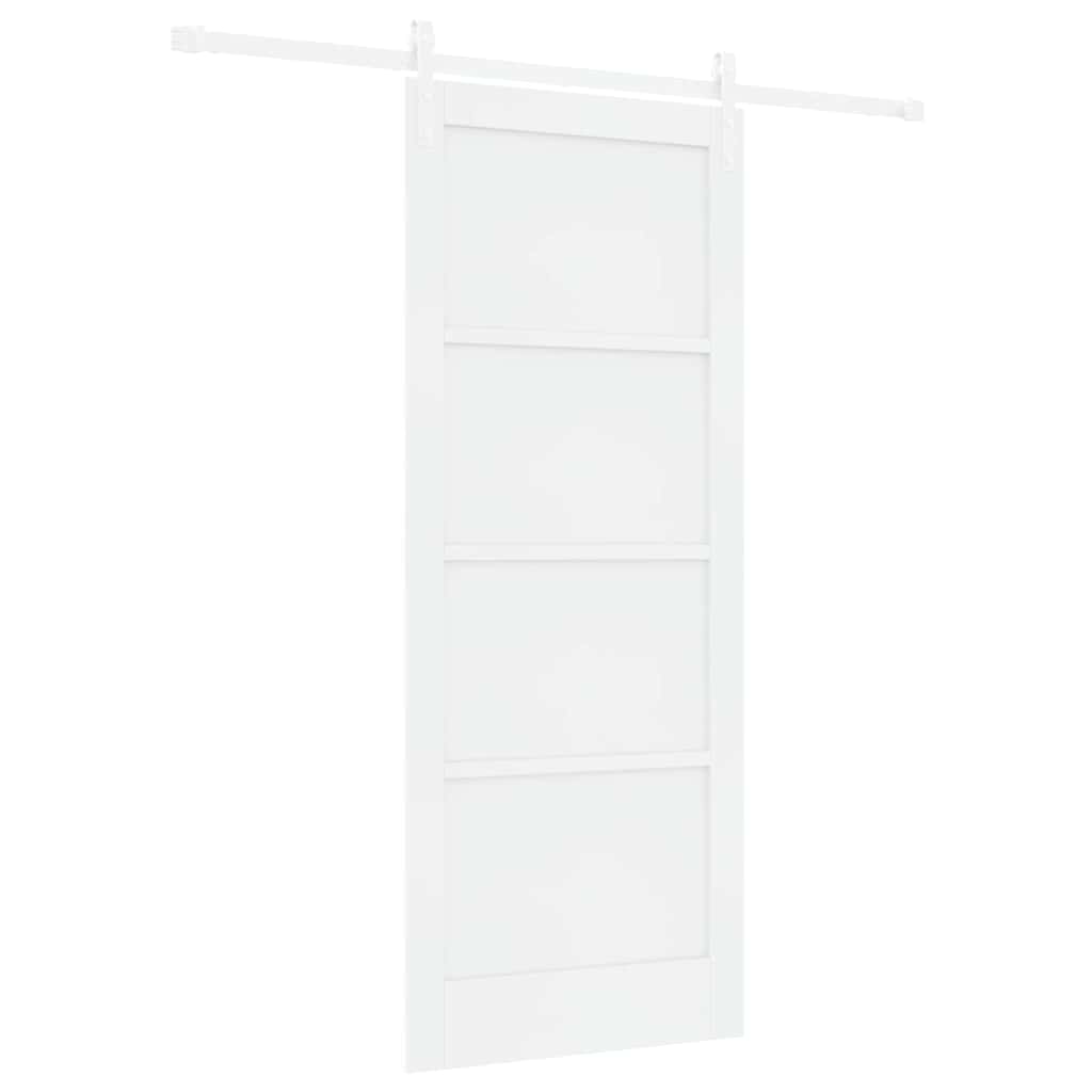 Sliding Door White 32.7 x 79.5 in Solid pine wood and steel