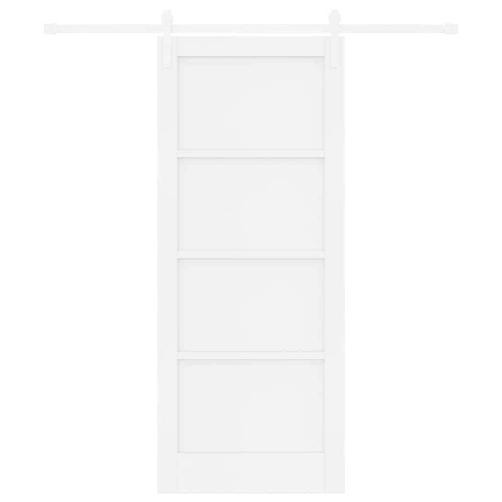 Sliding Door White 32.7 x 79.5 in Solid pine wood and steel