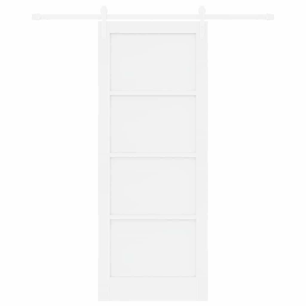 Sliding Door White 32.7 x 83.1 in Solid pine wood and steel